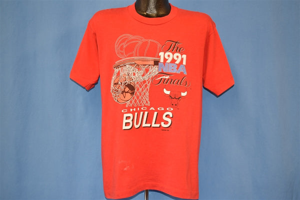 Vintage 90s Chicago Bulls T-Shirt L NBA Basketball Screen Stars 50/50 USA  Made