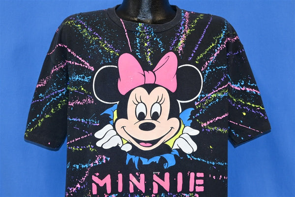 90s Minnie Mouse All Over Splatter t-shirt Extra Large