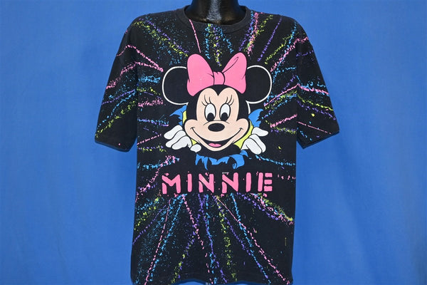 90s Minnie Mouse All Over Splatter t-shirt Extra Large - The