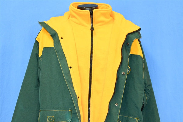 Vintage Green Bay Packers Adidas Jacket with Hood Champion Zip Up Coat Retro Packer Wisconsin footbball NFL Wi