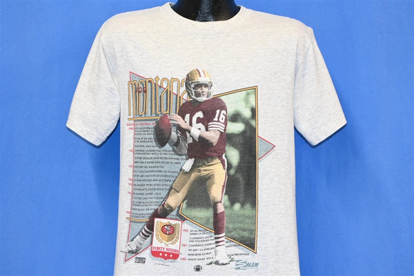 vtg 80s SAN FRANCISCO 49ERS JOE MONTANA CARICATURE T-Shirt MEDIUM nfl  football