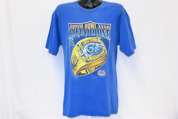 New Large NWT Vintage 2000 St. Louis Rams Super Bowl Tee Shirt