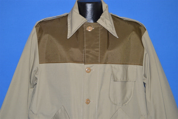 80s Saf-T-Bak Khaki Water Repellent Hunting Jacket Large