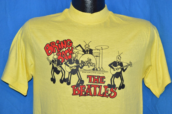 70s Bring Back the Beatles David Peel 1976 Yellow t-shirt Medium