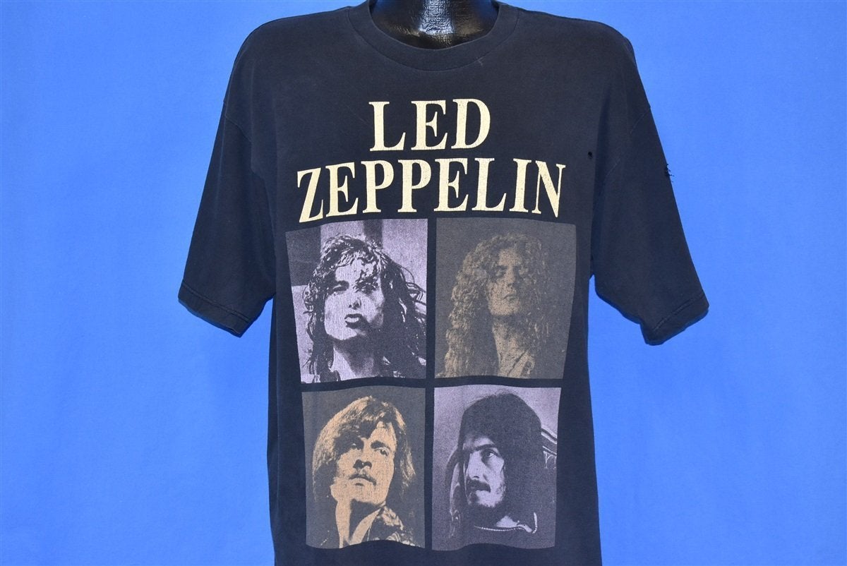 90s Led Zeppelin Zoso Distressed Rock Band t-shirt Extra Large – The  Captains Vintage