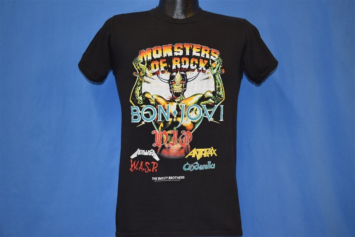 bon jovi monsters of rock 1987 80s Monsters of Rock Donington Concert t-shirt Small – The Captains Vintage