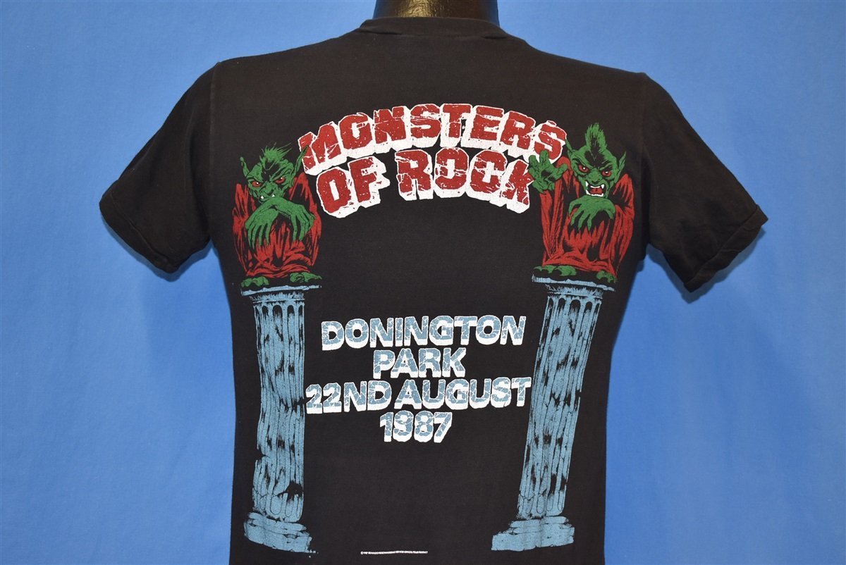 monsters of rock tour 1987 80s Monsters of Rock Donington Concert t-shirt Small – The Captains Vintage