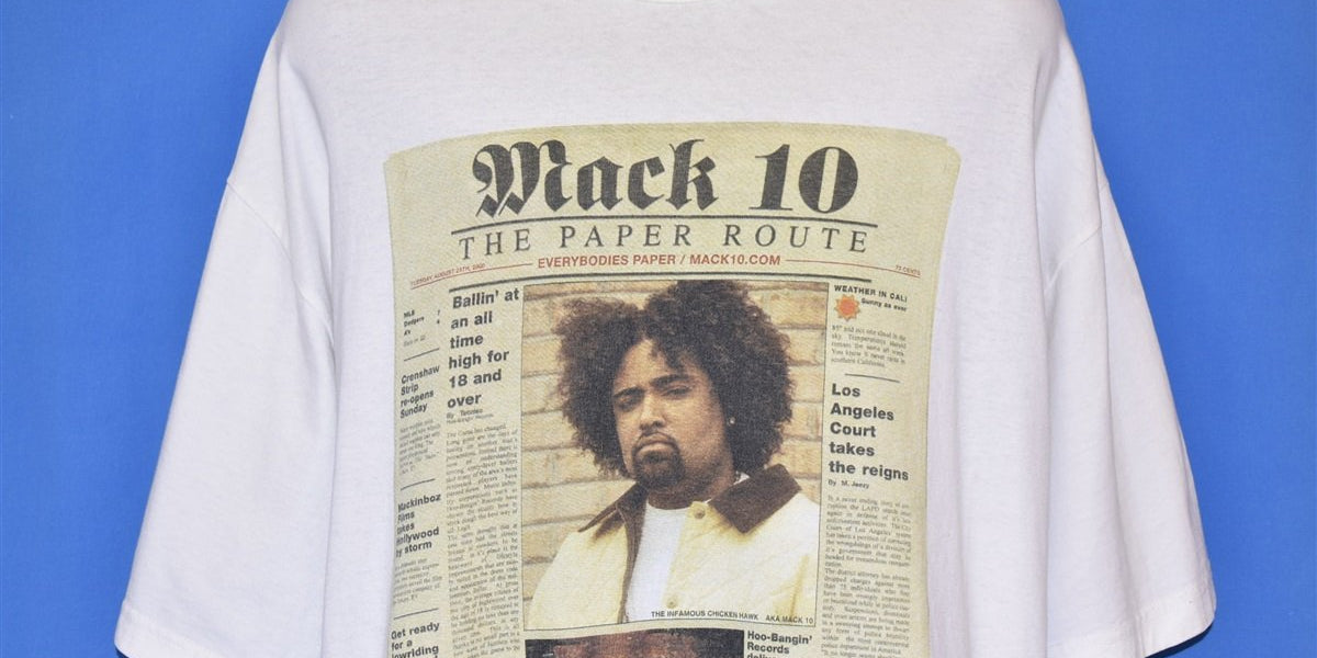 Y2K Mack 10 Paper Route 2000 Rap Hip Hop t-shirt Extra Large