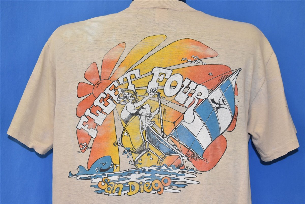 70s Hobie Fleet Four San Diego California Sailing t-shirt Large