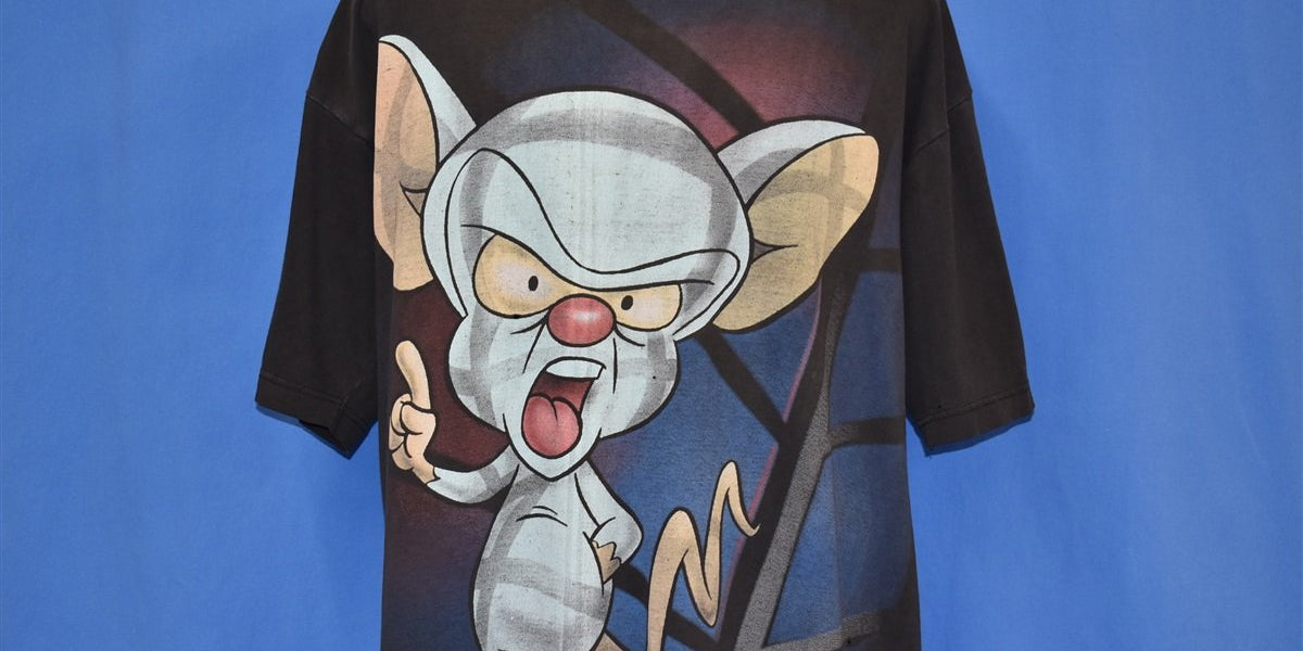 90s Pinky and the Brain Cartoon TV Show t-shirt XXL – The Captains 
