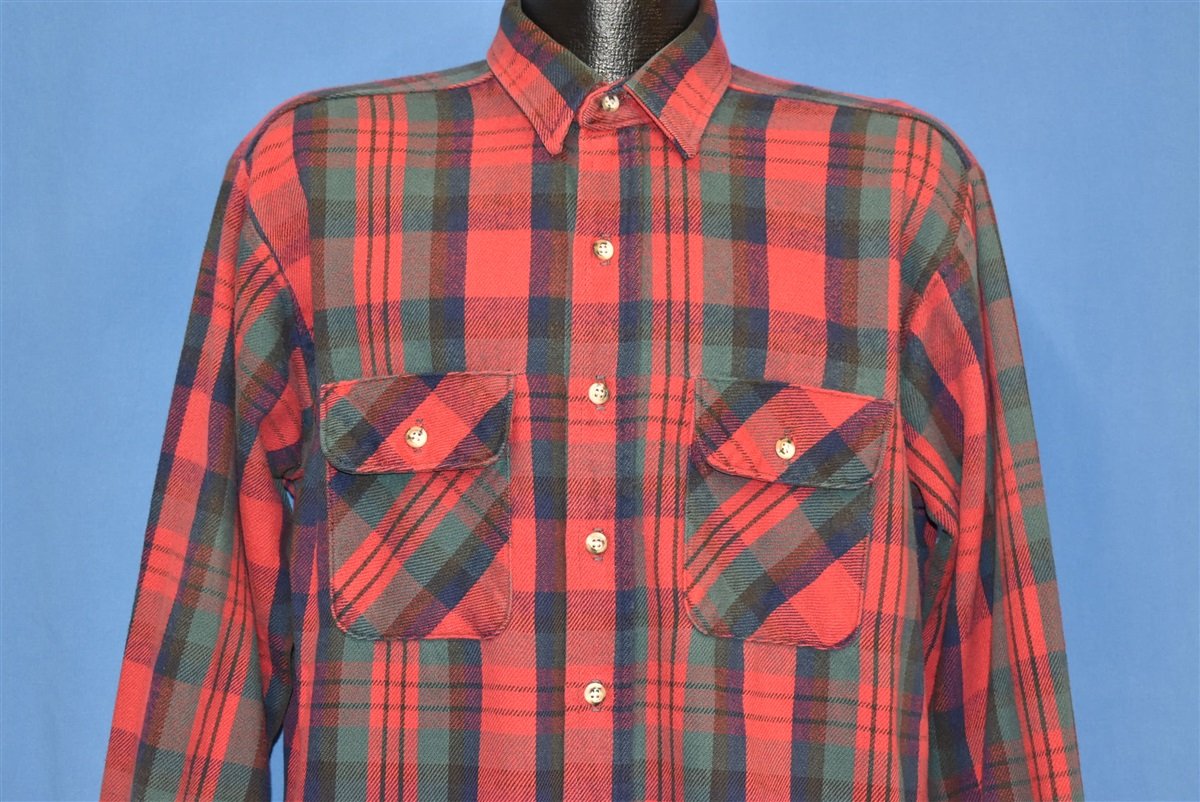 80s Five Brother Flannel Red Green Plaid Shirt Large The Captains Vintage 80s Five Brother Flannel Red Green Plaid Shirt Large The Captains Vintage