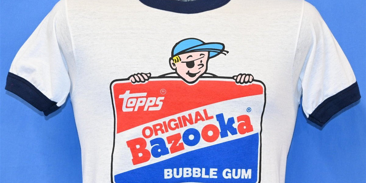 80s Bazooka Bubble Gum Topps t-shirt Youth Extra Large – The 80s Bazooka Bubble Gum Topps t-shirt Youth Extra Large – The