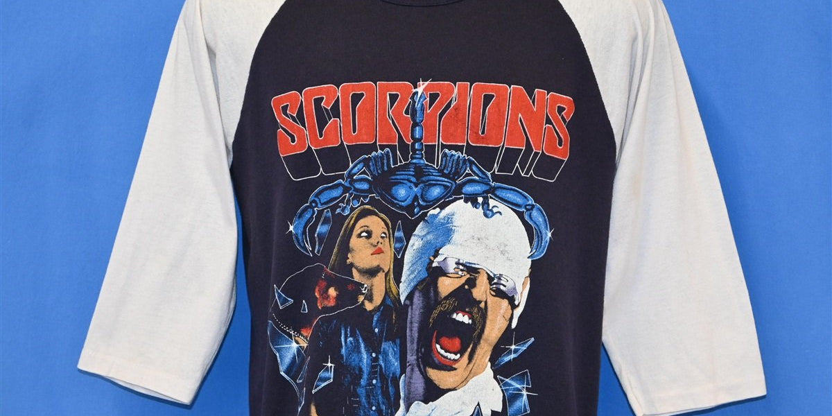 Scorpions buy us tour 1988 vintage rock baseball tee shirt