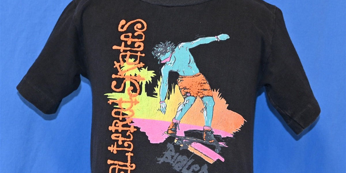 90s Altered Skates Bugle Boy Skateboard t-shirt Youth Medium – The