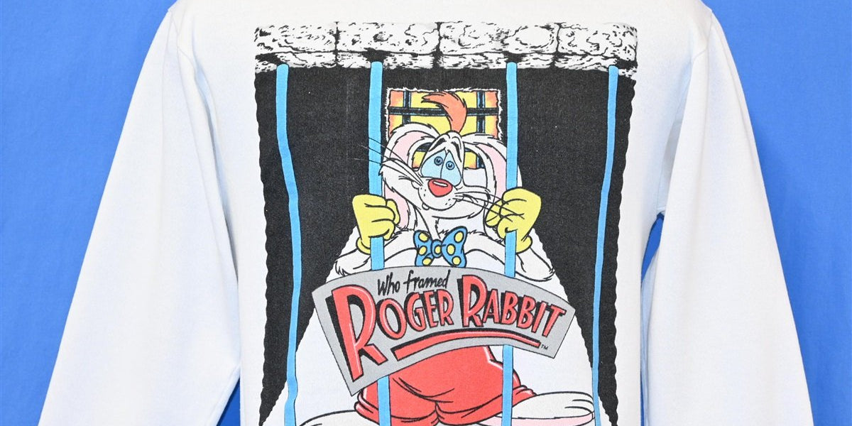 80s Who cheapest Framed Roger Rabbit Disney Movie Sweatshirt Extra Small