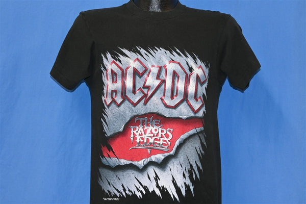 トップス AC/DC 1990 THE RAZORS EDGE TOUR T-SHIRT The Razors Edge World Tour T-Shirt - AC/DC