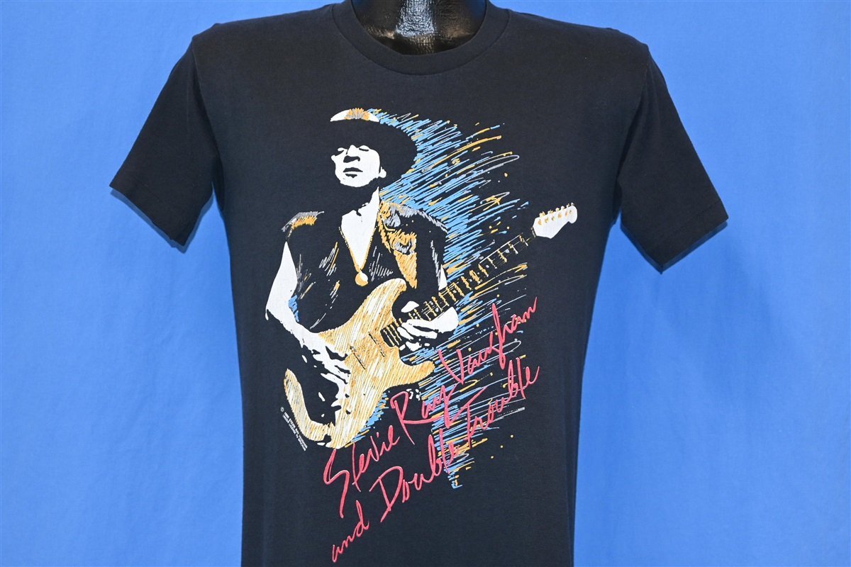 Stevie Ray Vaughan 1990年 ツアーTシャツ 90s Stevie Ray Vaughan Double Trouble 1990 Tour t-shirt Medium