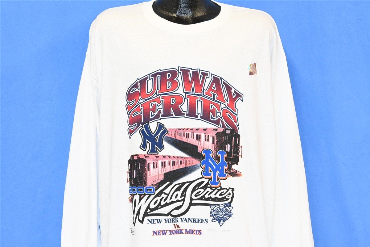 vtg Y2K NWT NEW YORK YANKEES METS SUBWAY WORLD SERIES LS t-shirt