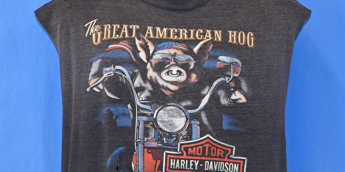 80s 3D Emblem Harley Davidson Hog Distressed t-shirt Extra Large 80s 3D Emblem Harley Davidson Hog Distressed t-shirt Extra Large