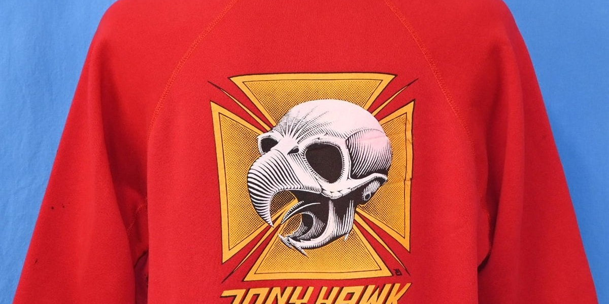 80s Tony Hawk Powell Peralta Skate Distressed Sweatshirt Large