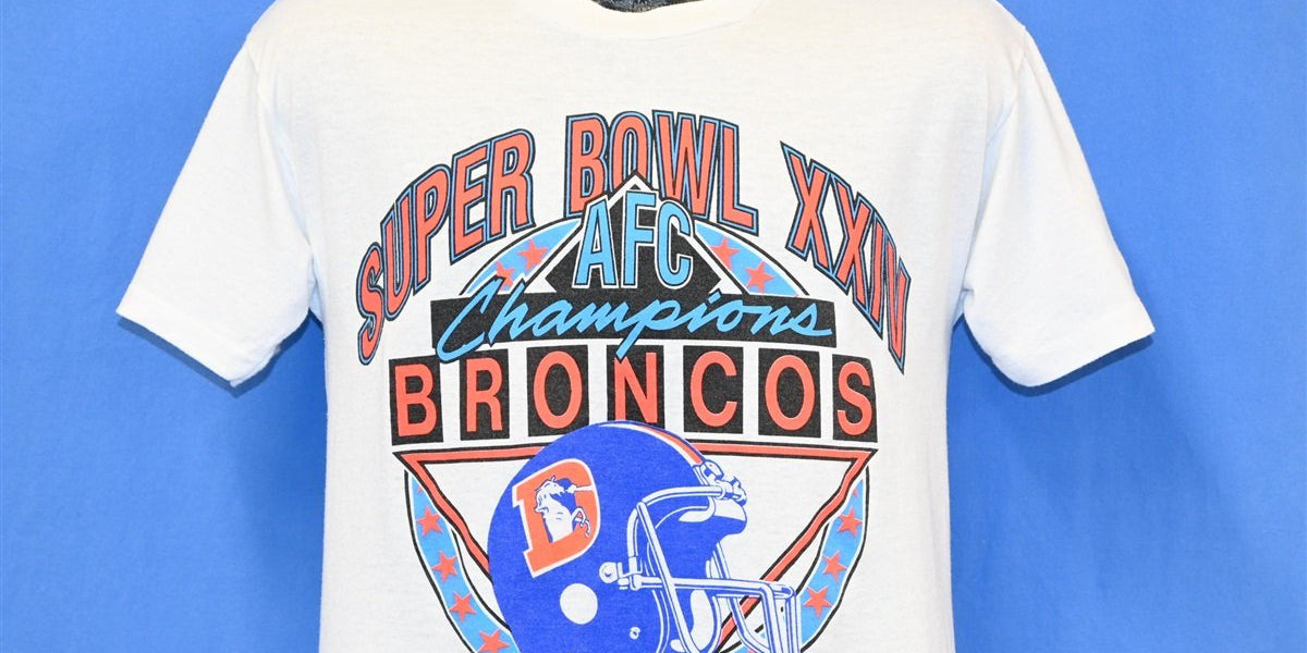 80s Denver Broncos Super Bowl XXIV AFC Champs t-shirt Medium – The