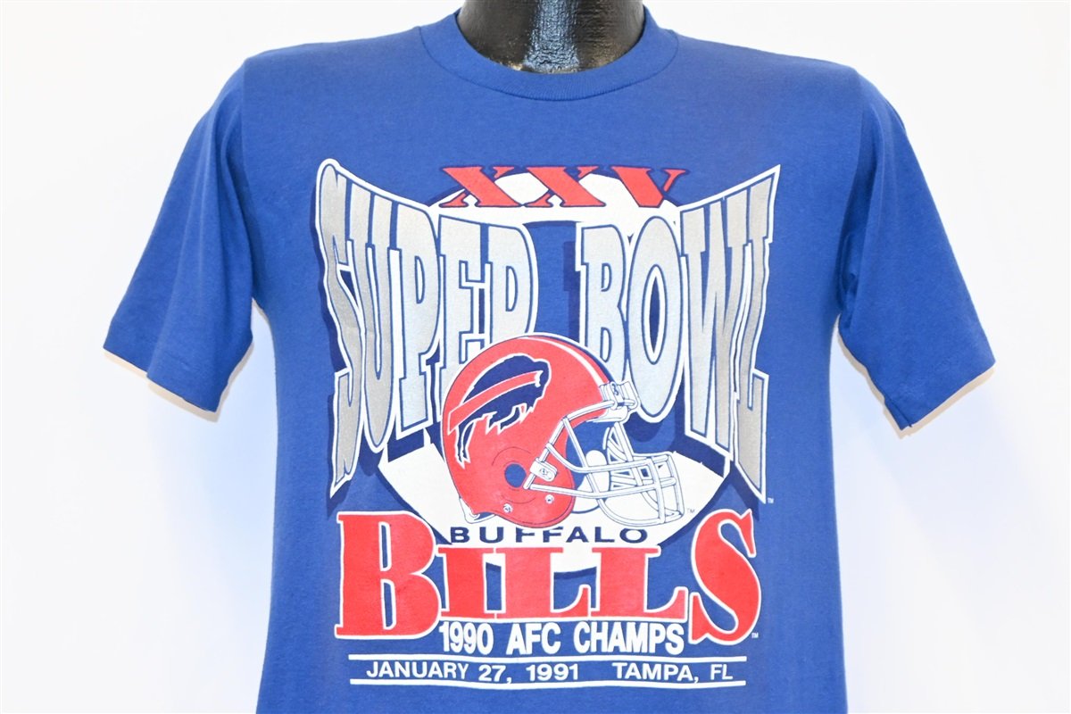 90s Super Bowl Xxv Buffalo Bills Afc Champs T Shirt Medium The