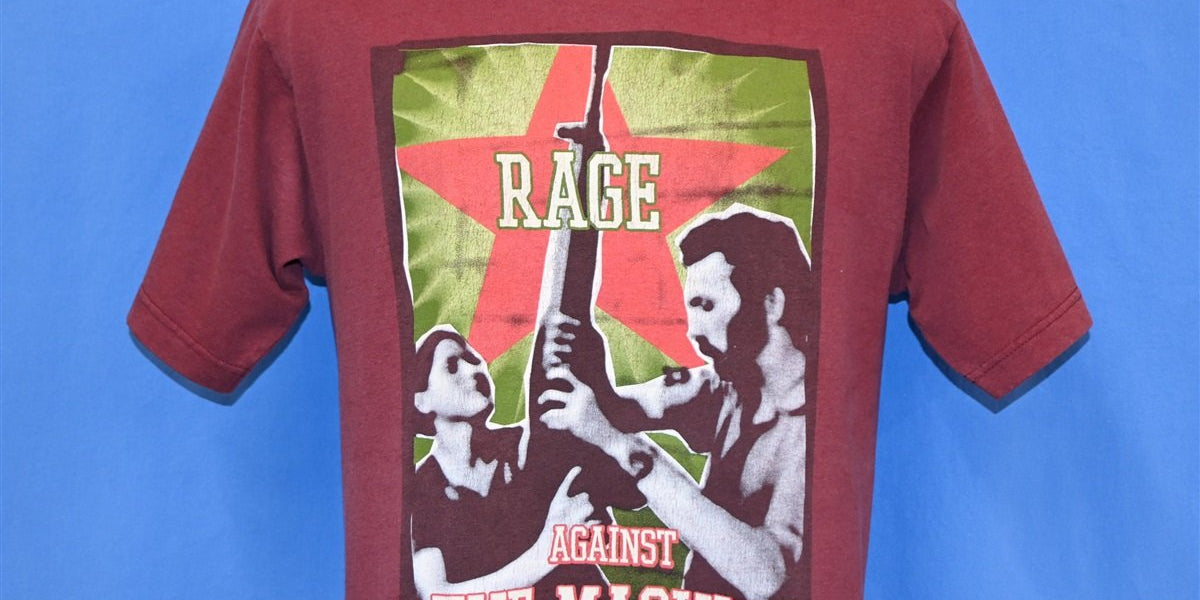 Y2K Rage Against the Machine Band Red Star t-shirt Medium – The