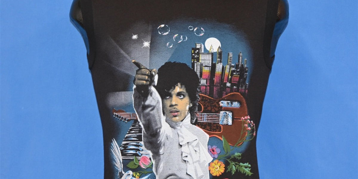 1991 PRINCE TOUR vintage T shirt Euro製 Rare vintage 1990 Prince In Concert Europe Tour T shirt size