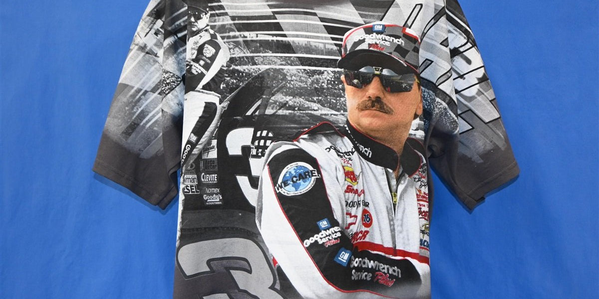 90s Dale Earnhardt No. 3 All Over Print AOP t-shirt Extra Large 