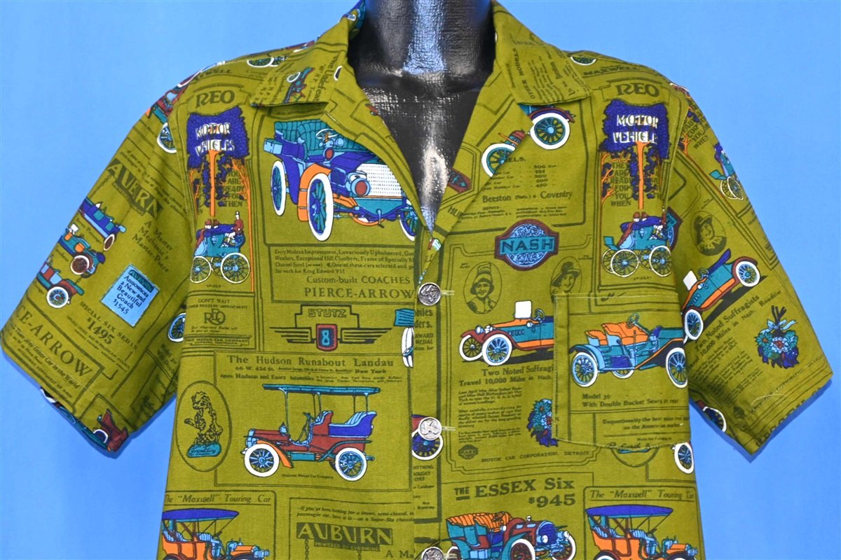 60s Automobile Motor Cars Button Down Shirt Extra Large – The Captains ...
