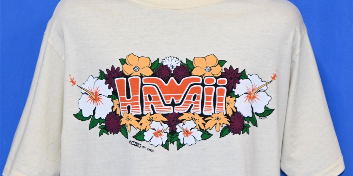 70s Crazy Shirts Hawaii Hibiscus Flowers t-shirt Extra Large – The