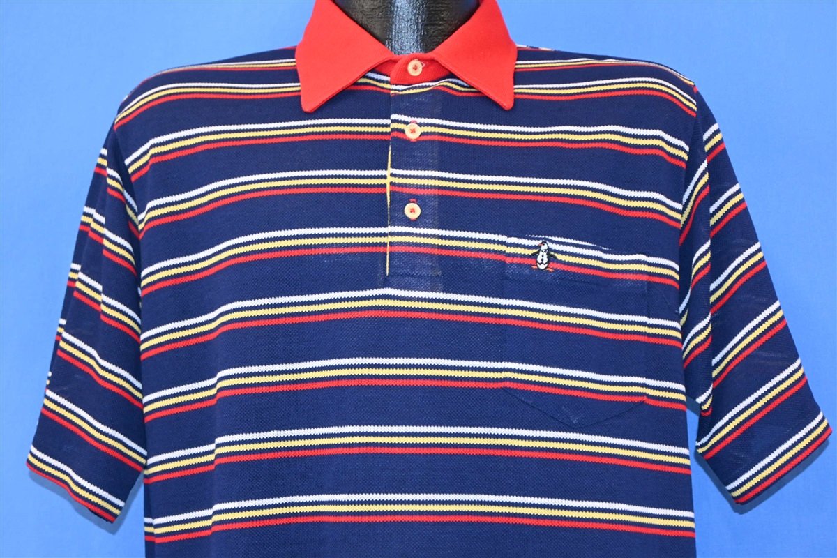 80s Munsingwear Striped Penguin Polo Shirt Extra Large – The