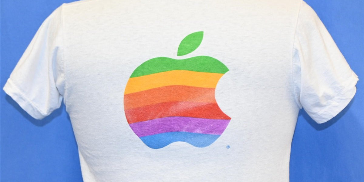 80s Apple Computer Inc Rainbow Logo Macintosh t-shirt Small – The Captains  Vintage