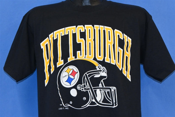 90s Pittsburgh Steelers Football Team NFL Helmet t-shirt Large