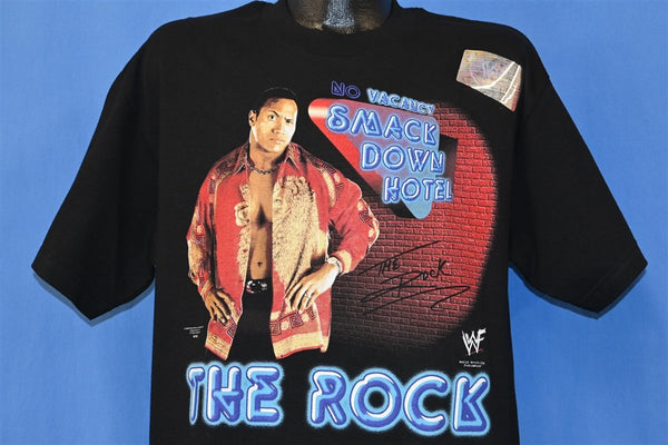 Y2K Dwayne The Rock Johnson Deadstock Wrestling t-shirt Large – The  Captains Vintage