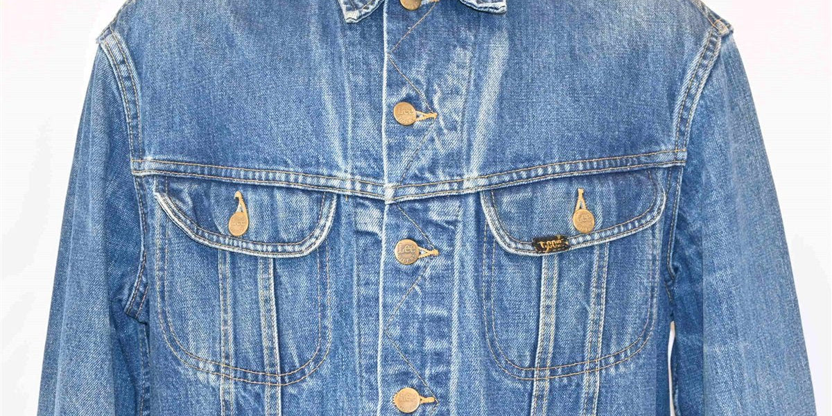 80s Lee Denim Rider High Waisted Blue Jean Jacket Large – The 