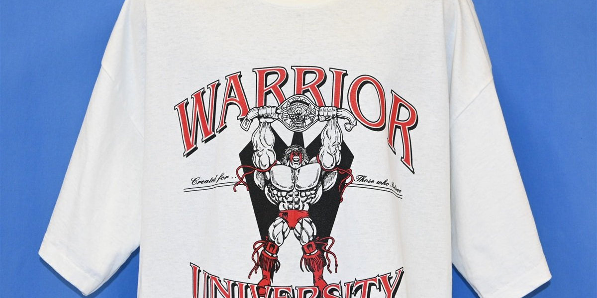 90s The Ultimate Warrior University Wrestling School t-shirt XXL