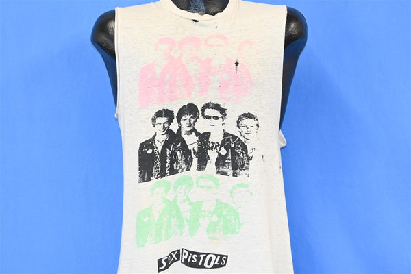 70s Sex Pistols Punk Band Cut Off Distressed t-shirt Medium – The