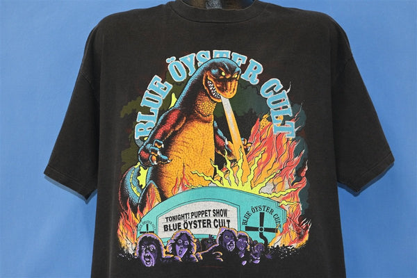 90s Blue Oyster Cult Godzilla Vs Reaper Rock t-shirt Extra Large