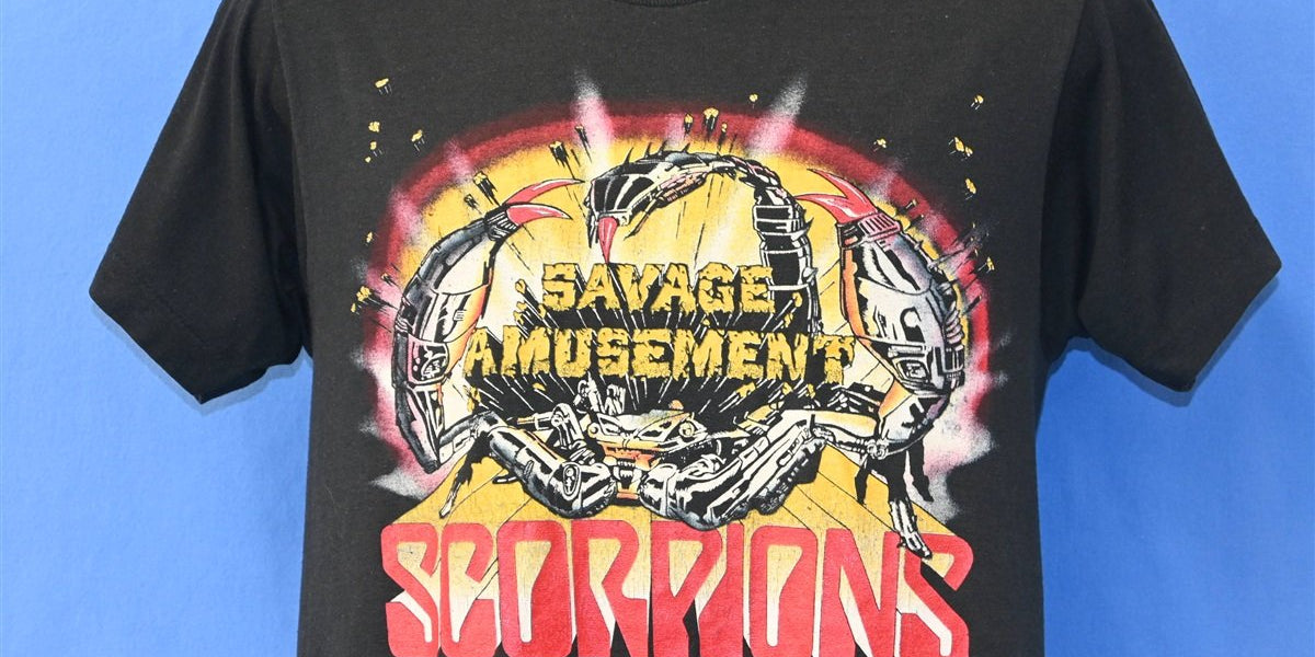 80s Scorpions Savage Amusement USA Tour 1988 t-shirt Medium – The