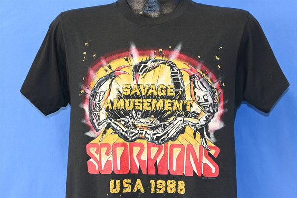 80s Scorpions Savage Amusement USA Tour 1988 t-shirt Medium – The