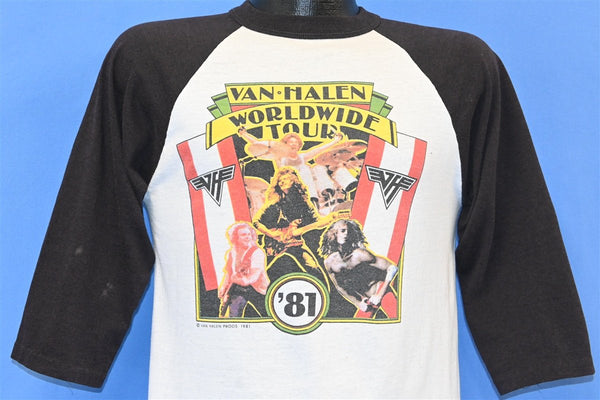 80s Van Halen Worldwide Tour 1981 Raglan Rock t-shirt Medium – The