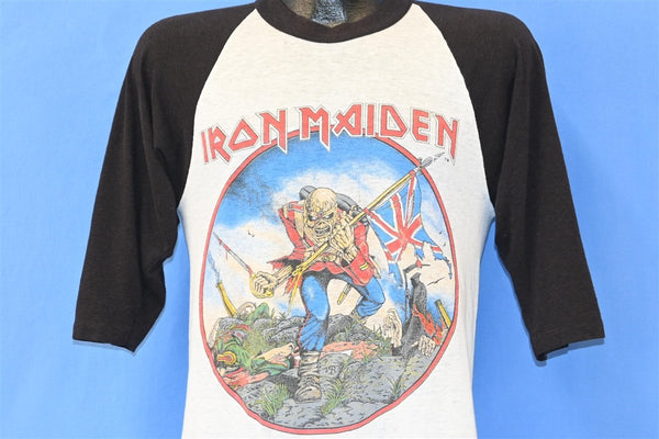 80s Iron Maiden World Piece Tour Eddie Raglan t-shirt Medium – The