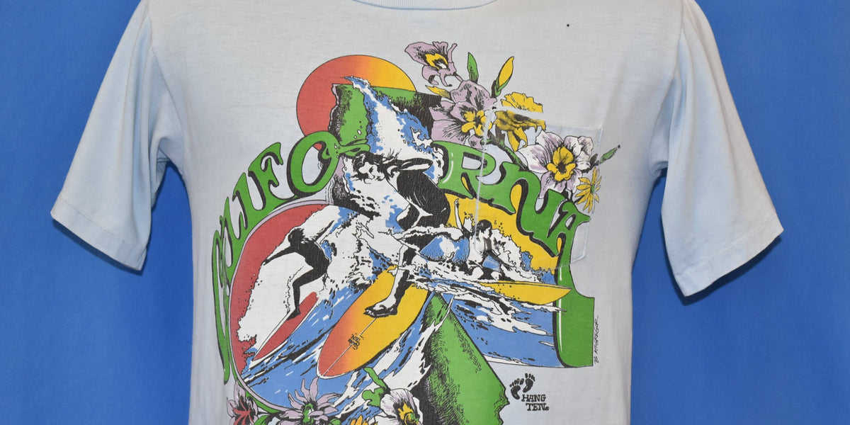 70s Hang Ten California Surfer Pocket t-shirt Medium – The