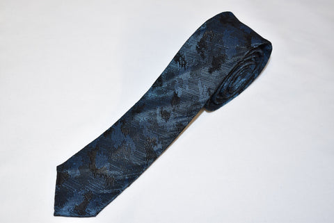 50s Midnight Blue Jacquard Necktie