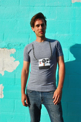 Polaroid Camera Strap Tri Blend  t-shirt