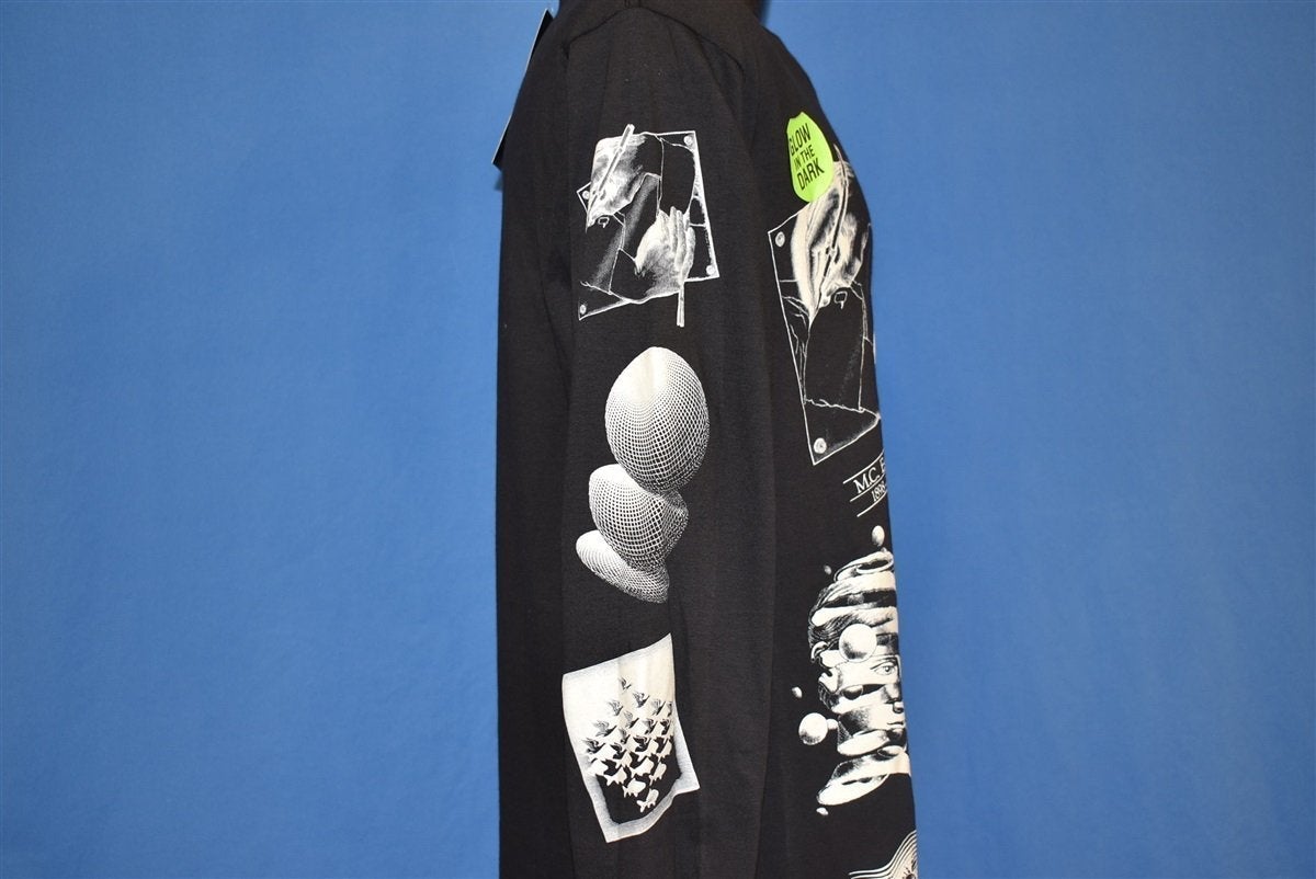 90s MC Escher Art Glow in the Dark Deadstock t-shirt Medium - The