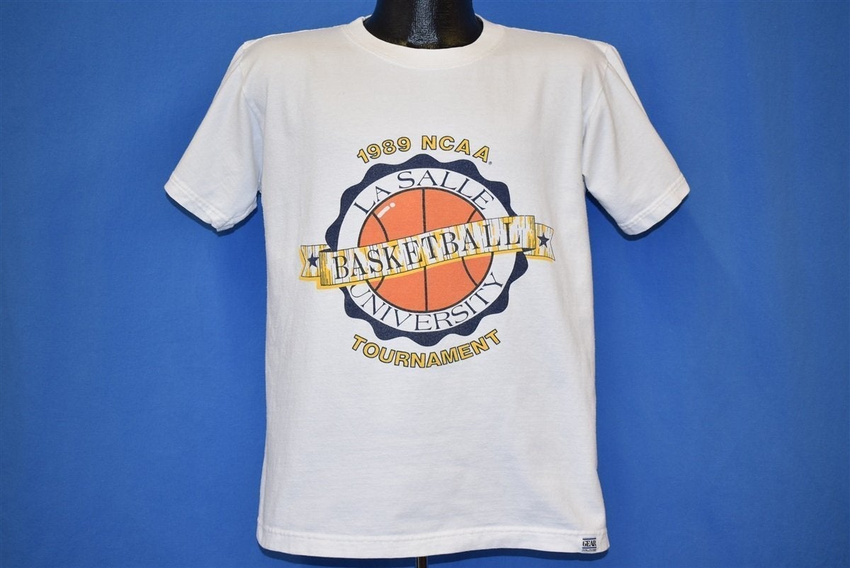 80s La Salle Explorers 1989 NCAA Basketball t-shirt Large - The