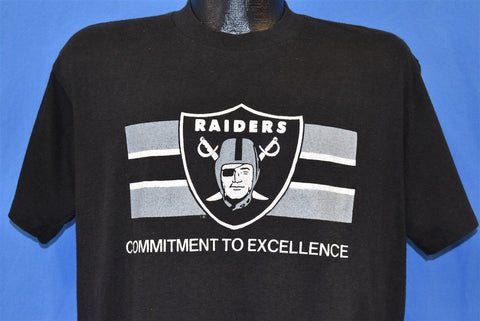 80s Los Angeles Raiders Commitment to Excellence t-shirt Large