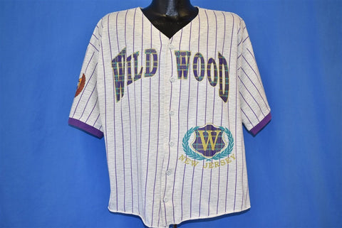 90s Wildwood New Jersey Soccer Pinstripe t-shirt Extra Large